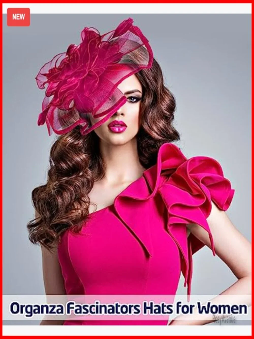 6-Piece Fascinator Hat Set for Women, Derby Cocktail Tea Party Organza